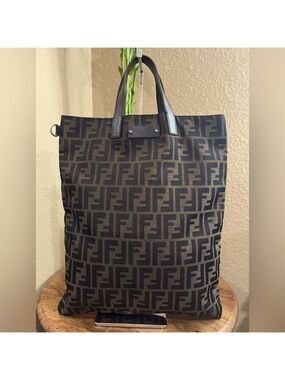FENDI VINTAGE ZUCCA CANVAS TOTE